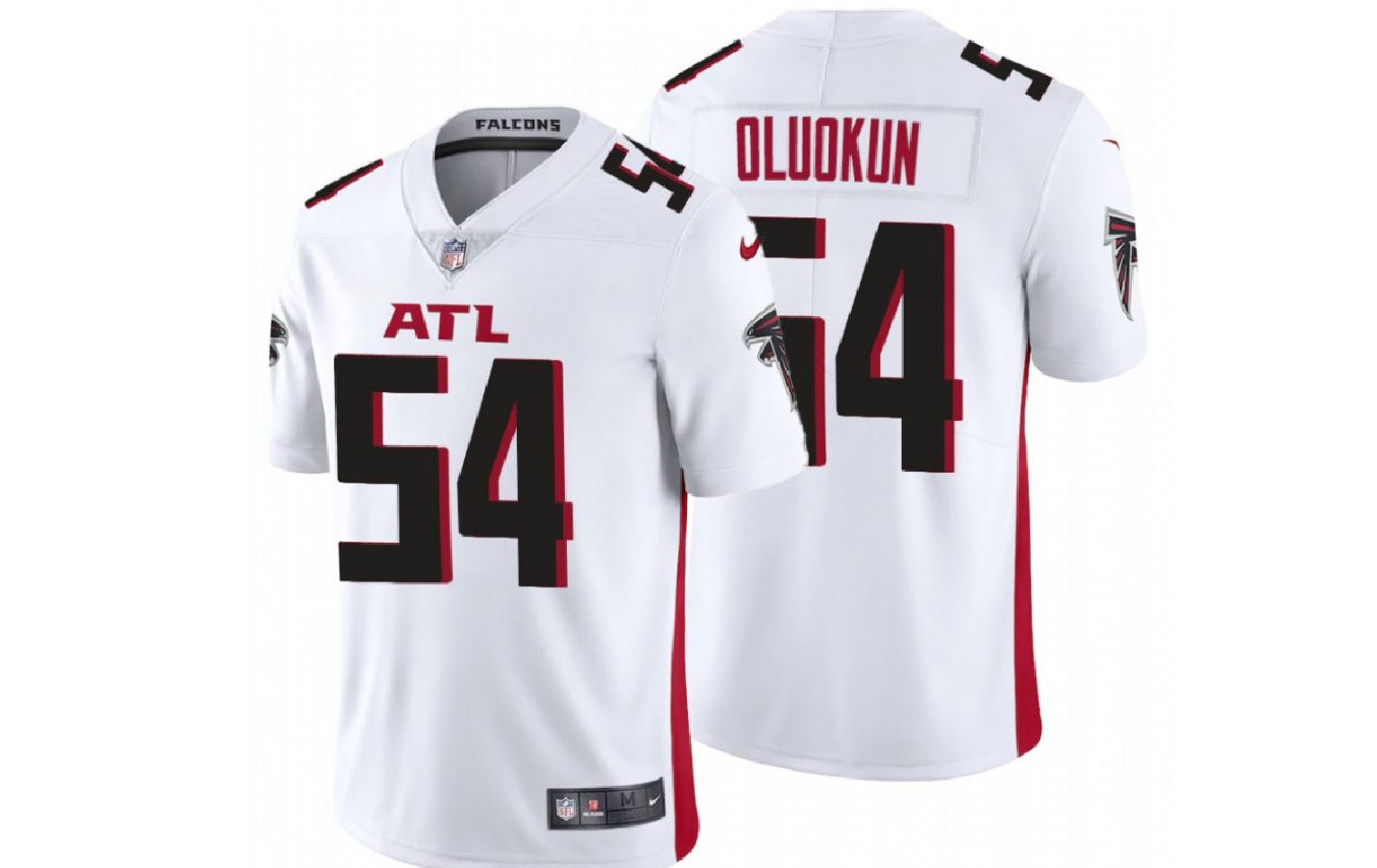 Men Atlanta Falcons #54 Foyesade Oluokun Nike White Game NFL Jersey